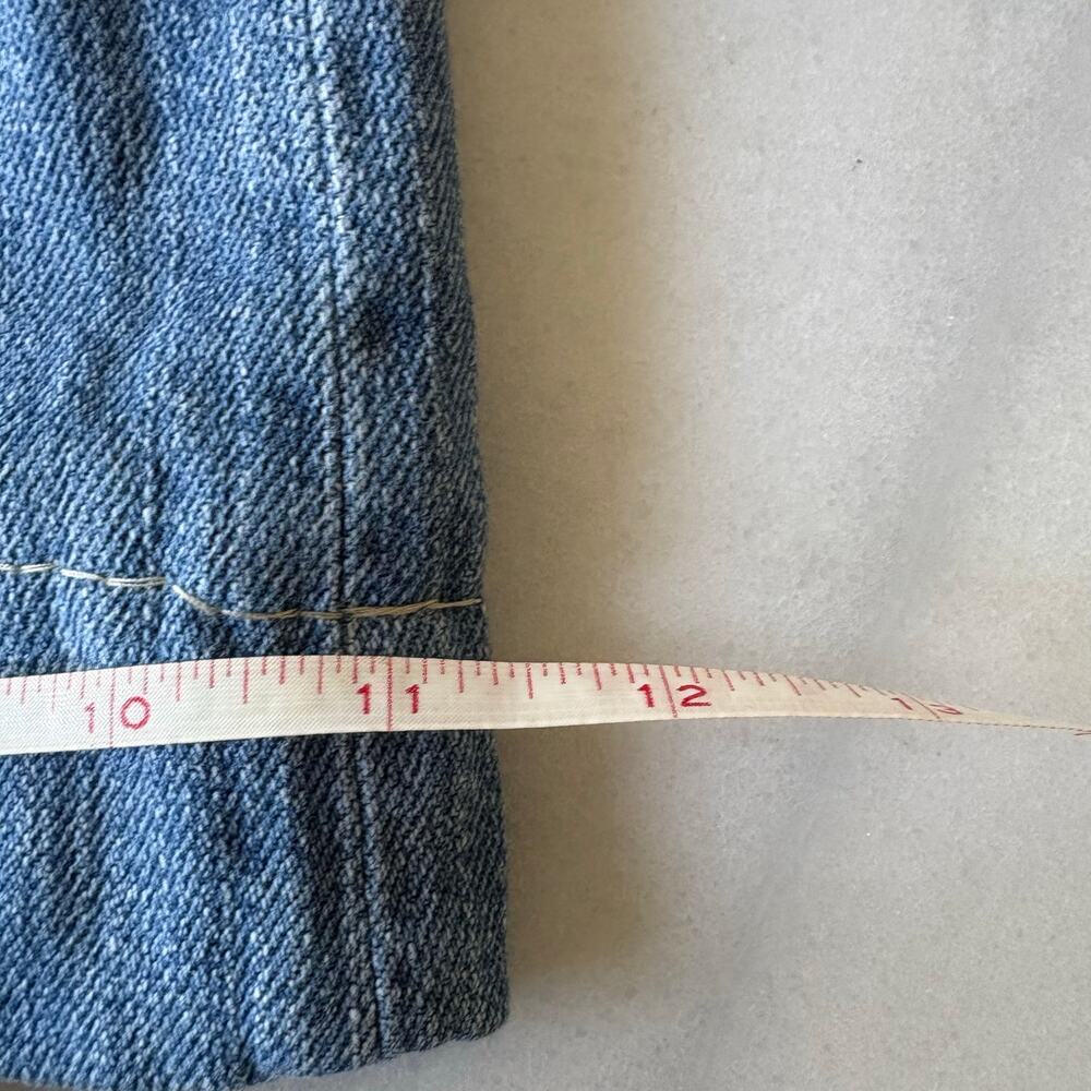 Zara Women's Wide Leg Denim Pants Size 4 Cropped Zipper Button Front - Picture 8 of 10